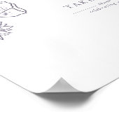 Minimalistischer Lavendel-Gastgeschenk Hochzeit-Ze Poster (Ecke)