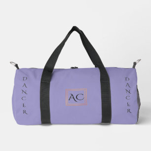 Minimalistischer Lavendel-Individuelle Name und Mo Duffle Bag