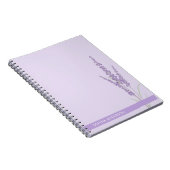 Minimalistischer Lavendel Lila mit Namen Notizblock (Rechte Seite)