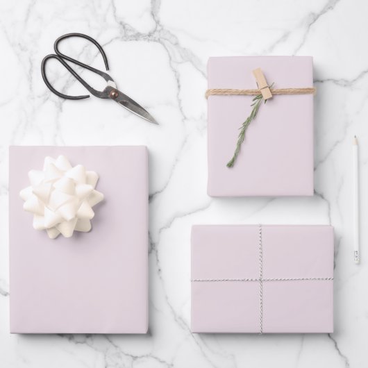 Minimalistischer Lavendel schlicht elegant Geschenkpapier Set (Vorderseite)