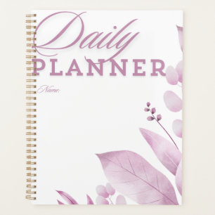 Minimalistischer Lavendelblatt-Tagesplaner Planer