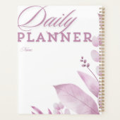 Minimalistischer Lavendelblatt-Tagesplaner Planer (Rückseite)
