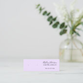 Minimalistischer Lavendelschmuck Mini Visitenkarte (Stehend Vorderseite)