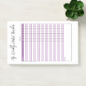 Minimalistischer Lavender Lila wöchentliche Habit Post-it Klebezettel (Büro)