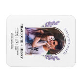Minimalistischer LavenderWedding speichert das Dat Magnet (Horizontal)