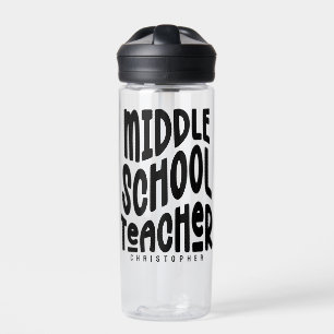 Minimalistischer Lehrer der Mittelstufe Trinkflasche