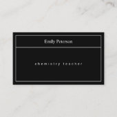 Minimalistischer Lehrer mit QR-Code und Schullogo Visitenkarte (Vorderseite)