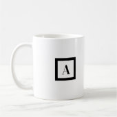 Minimalistischer Letter A Black/White Kaffeetasse (Links)