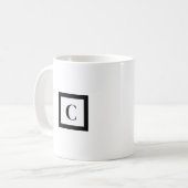 Minimalistischer Letter C Black & White Kaffeetasse (Vorderseite Links)