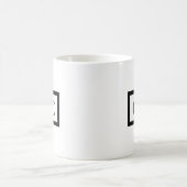 Minimalistischer Letter C Black & White Kaffeetasse (Mittel)