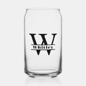 Minimalistischer Letter W Monogramm und Individuel Dosenglas (Vorderseite)