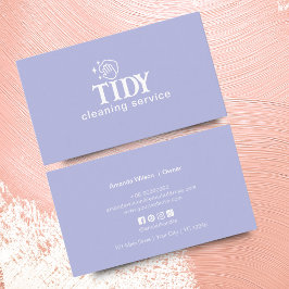 Minimalistischer Lichtblau-Reinigungsservice kunde Visitenkarte