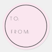 Minimalistischer Lichtstrahl bis und von Weihnacht Runder Aufkleber (Vorderseite)