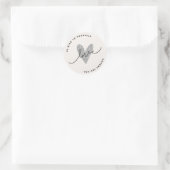 Minimalistischer Liebesticker | Glitter-Herz-Zitat Runder Aufkleber (Tasche)