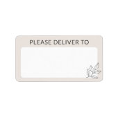 Minimalistischer Lieferschiff bis zum Versand in R Adressaufkleber (Vorne)