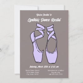 Minimalistischer Lila Balletttanz - Einladung