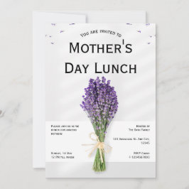 Minimalistischer Lila Muttertag einladen Einladung