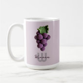 Minimalistischer Lila Oma Chic Crochet Name Kaffeetasse (Links)