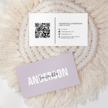 Minimalistischer Lilac Lavender QR Code Modern