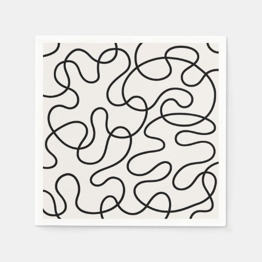 Minimalistischer Linienwebstuhl Serviette (Vorderseite)