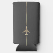 Minimalistischer Luftfahrt-Seltzer kann kühlen Selters Dosenkühler (Rückseite)