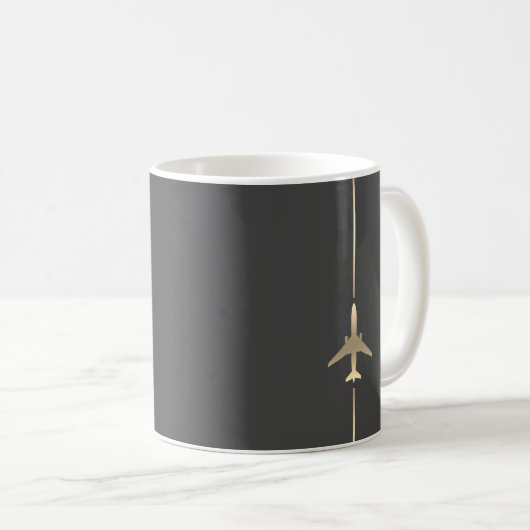 Minimalistischer Luftverkehr Kaffeetasse (VorderseiteRechts)