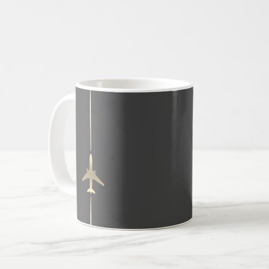 Minimalistischer Luftverkehr Kaffeetasse (Vorderseite Links)