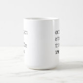 Minimalistischer lustiger sarkastischer Kaffee-Hum Kaffeetasse (Mittel)
