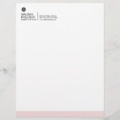 Minimalistischer Luxe-Logo-Designer Rosa Briefkopf (Vorderseite)