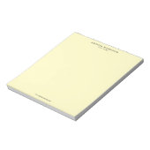 Minimalistischer Luxus Gelb Notizblock (Rotiert)