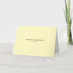 Minimalistischer Luxus Gelber Blanko