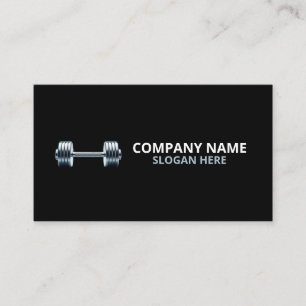 Minimalistischer Luxus-Gym-Trainer-Coach-Gewicht-F Visitenkarte