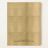 Minimalistischer Luxus Metallic Gold Textur Planer (Rückseite)