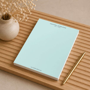 Minimalistischer Luxus-Minz Notizblock