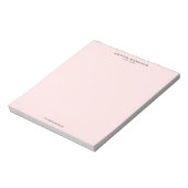 Minimalistischer Luxus Rosa Notizblock (Rotiert)