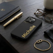 Minimalistischer Luxus Schwarz Gold Benutzerdefini