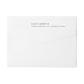 Minimalistischer Luxus Schwarze Hochzeit (Rückseite)