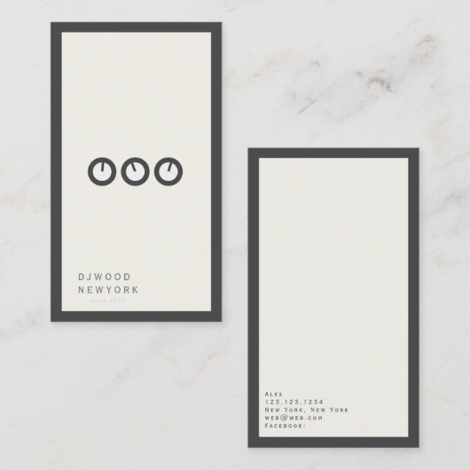 Minimalistischer Luxus-Sound Visitenkarte (Vorne/Hinten)