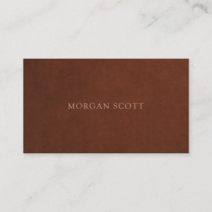 Minimalistischer Luxus Terrakotta-Suede-Textur Visitenkarte