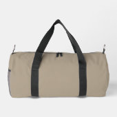 Minimalistischer Luxus Warmes Taupe Monogramm Duffle Bag (Rückseite)