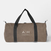 Minimalistischer Luxus-Wildleder-Ästhetik-Monogram Duffle Bag (Vorderseite)