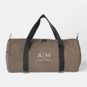 Minimalistischer Luxus-Wildleder-Ästhetik-Monogram Duffle Bag (Rückseite)