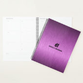 Minimalistischer Magenta Metallic Texture Black Ty Planer (Anzeige)