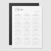 Minimalistischer Magnetkalender 2024 Magnetkarte (Vorne/Hinten)