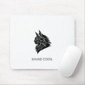 Minimalistischer Maine-Coon-Geometrischer-Mauspad Mousepad (Mit Mouse)