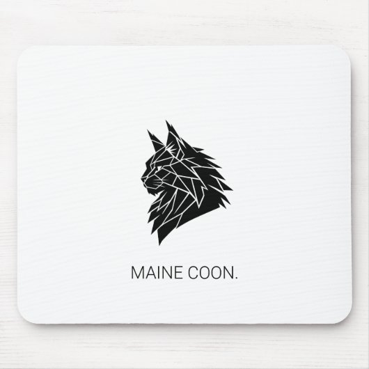 Minimalistischer Maine-Coon-Geometrischer-Mauspad Mousepad (Vorne)
