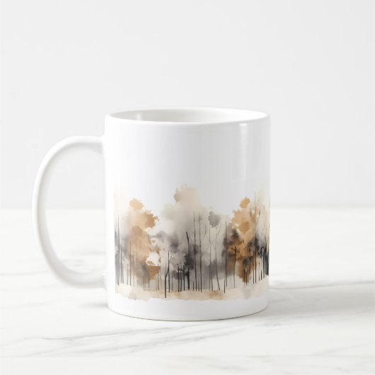 Minimalistischer Malwald Kaffeetasse (Links)
