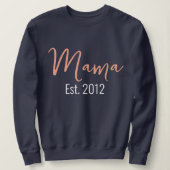 Minimalistischer MAMA-Jahreswechsel Mutterkuchen Sweatshirt (Design vorne)