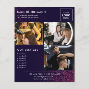 Minimalistischer Marketing-Foto-Flyer für Salon Flyer