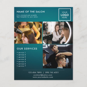 Minimalistischer Marketing-Foto-Flyer für Salon Flyer